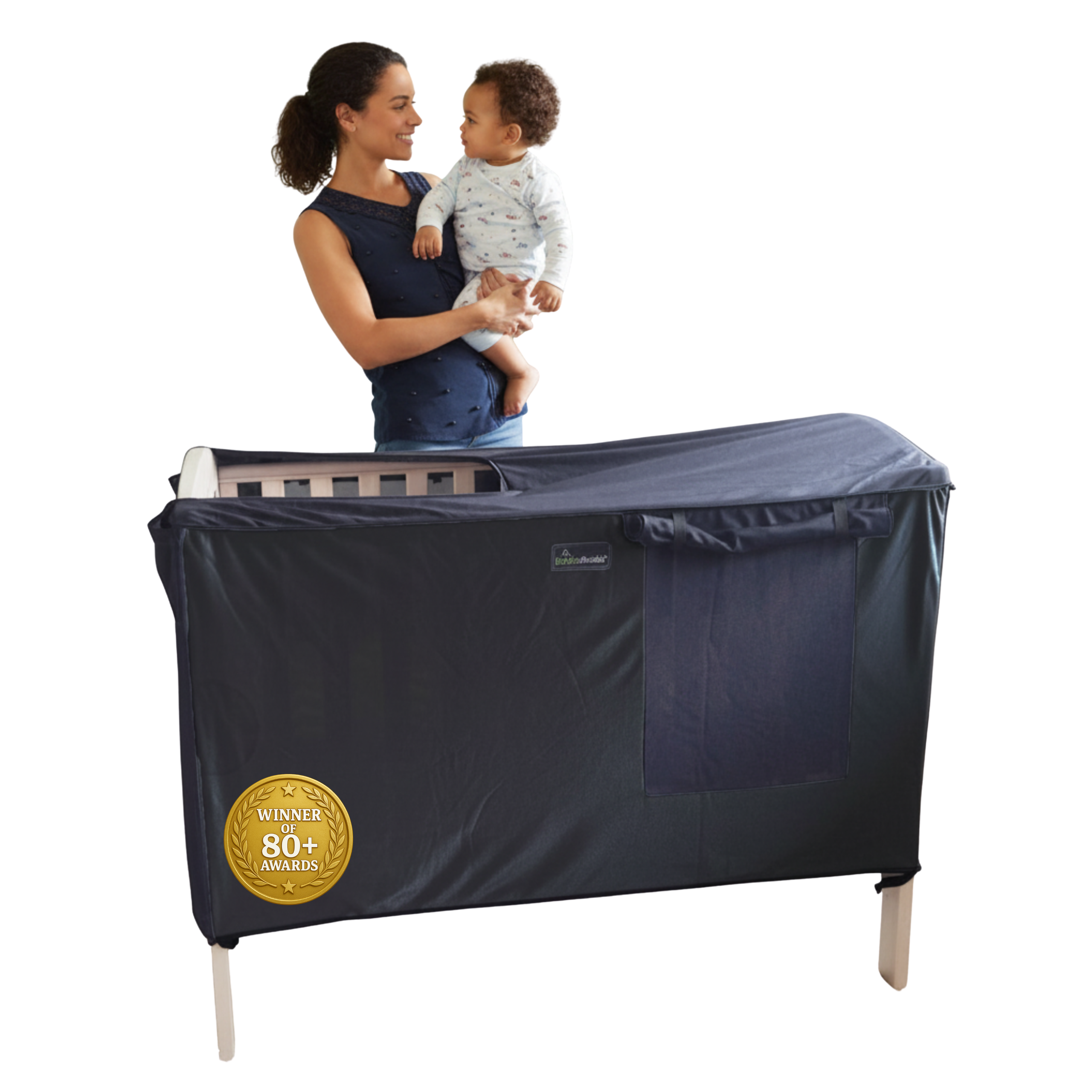 SnoozeShade Verduisterende Hoes (Maat L) voor Campingbed/ Ledikant